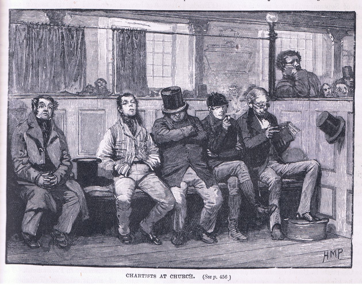 Chartister vid kyrkan 1839 e.Kr av Henry Marriott Paget