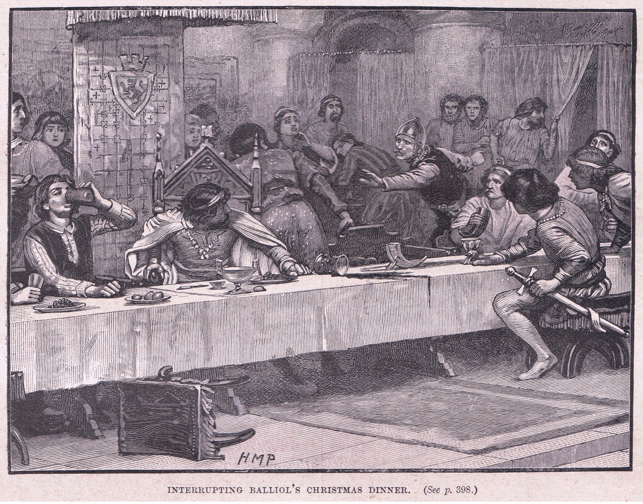 Avbryter Balliol julmiddag AD 1332 av Henry Marriott Paget