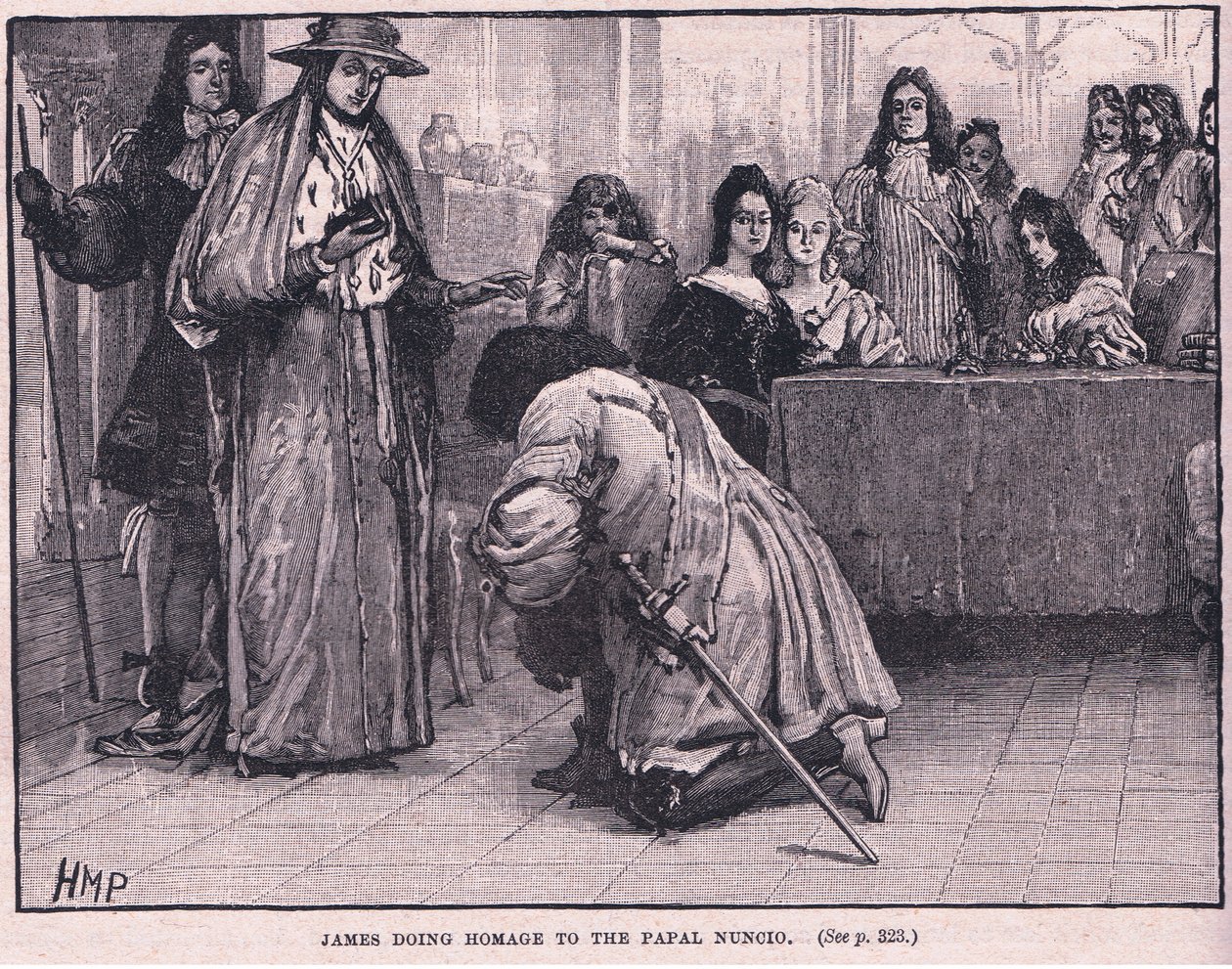 James hyllar den påvliga nuncio AD 1687 av Henry Marriott Paget