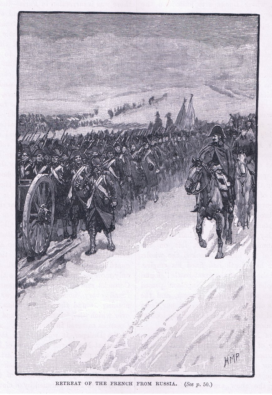 Fransmännens reträtt från Ryssland 1812 e.Kr av Henry Marriott Paget