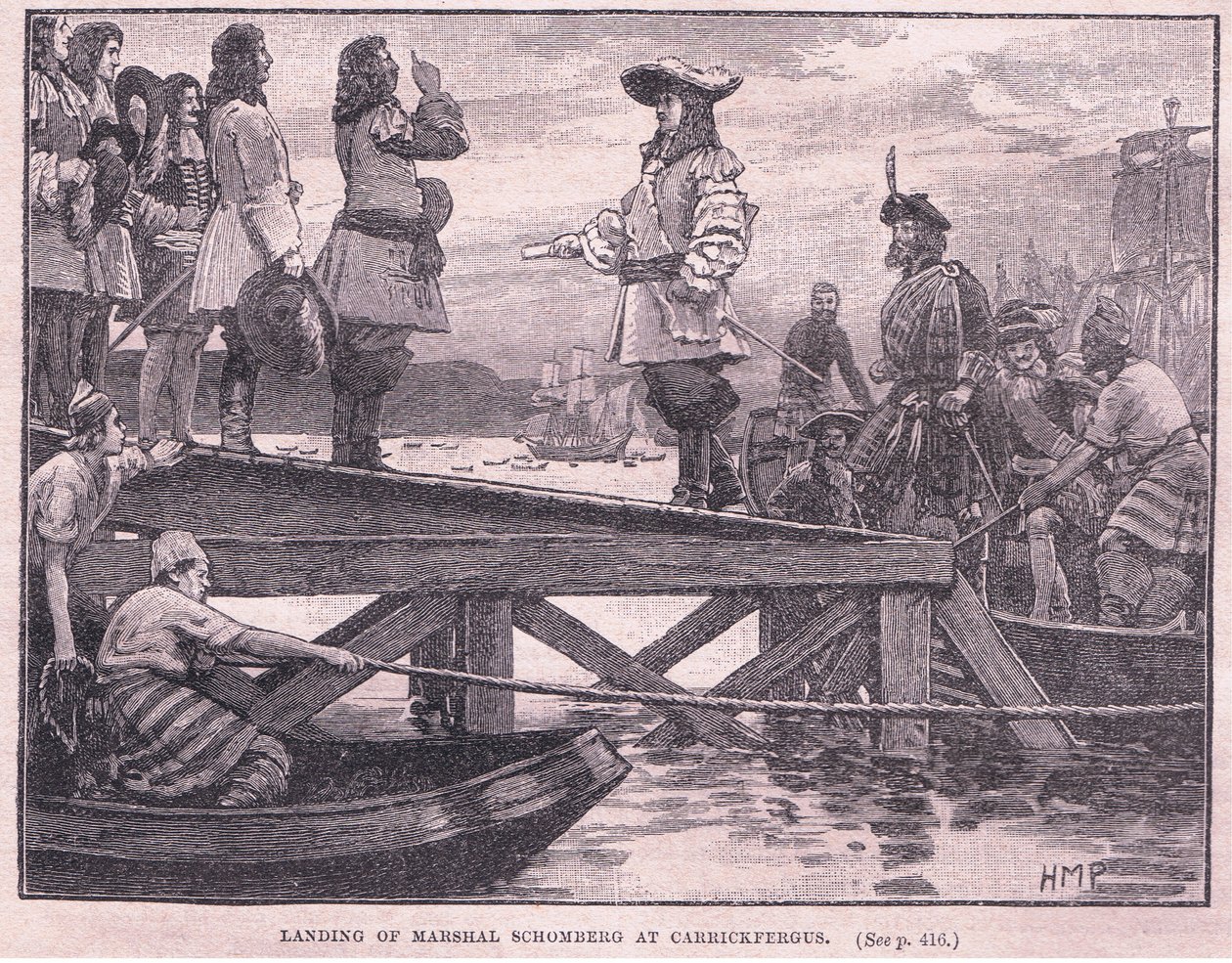 Marskalk Schombergs landstigning i Carrickfergus AD 1689 av Henry Marriott Paget