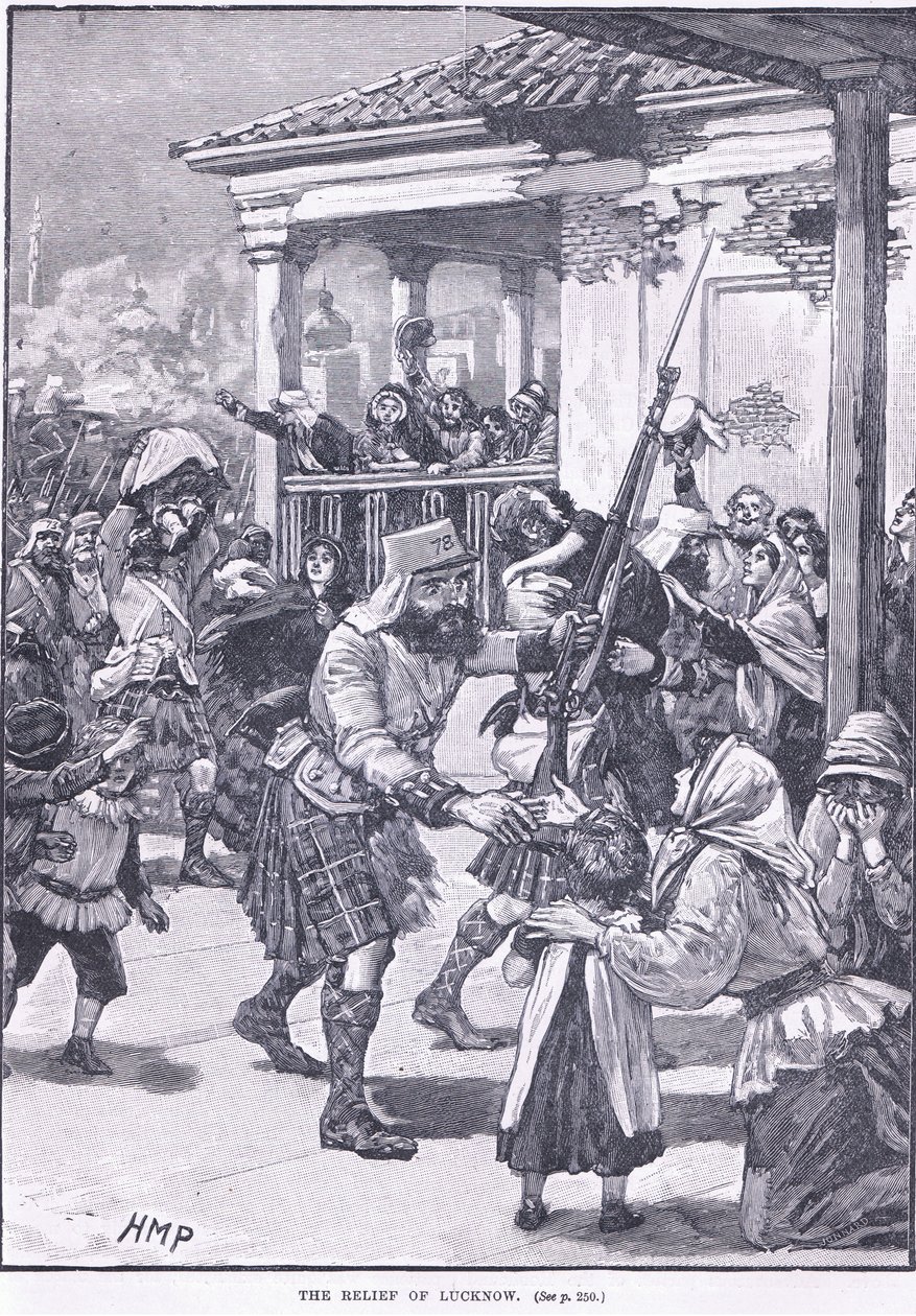 Reliefen av Lucknow 1857 AD av Henry Marriott Paget