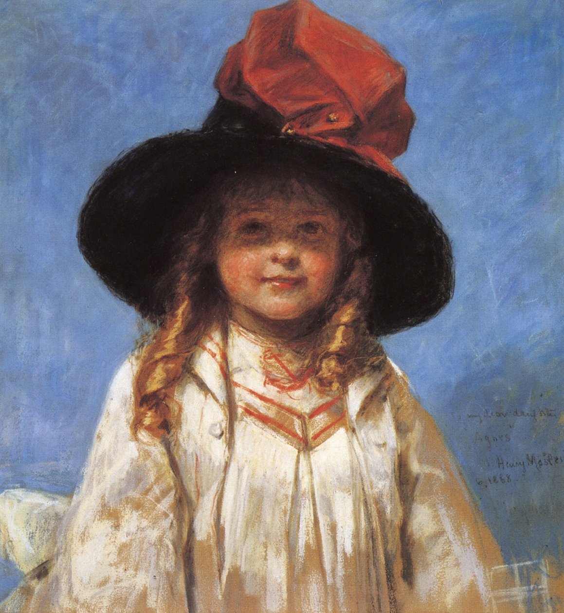 Agnes, 1888 (pastell på papper) av Henry Mosler