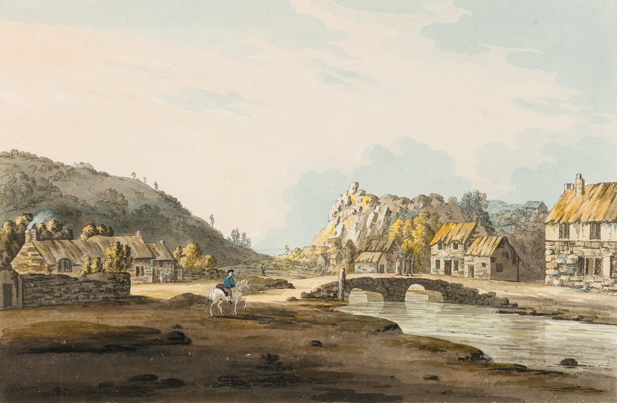 Tolcarne Bridge [Newlyn], ca 1804 (wc på papper) av Henry Pendarves Tremenheere