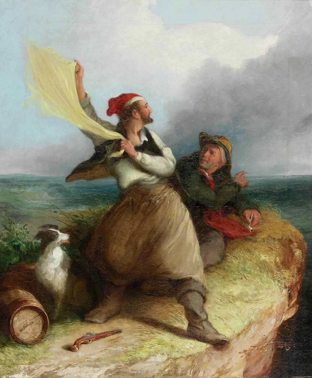 Smugglare på spaning, 1850 av Henry Perlee Parker