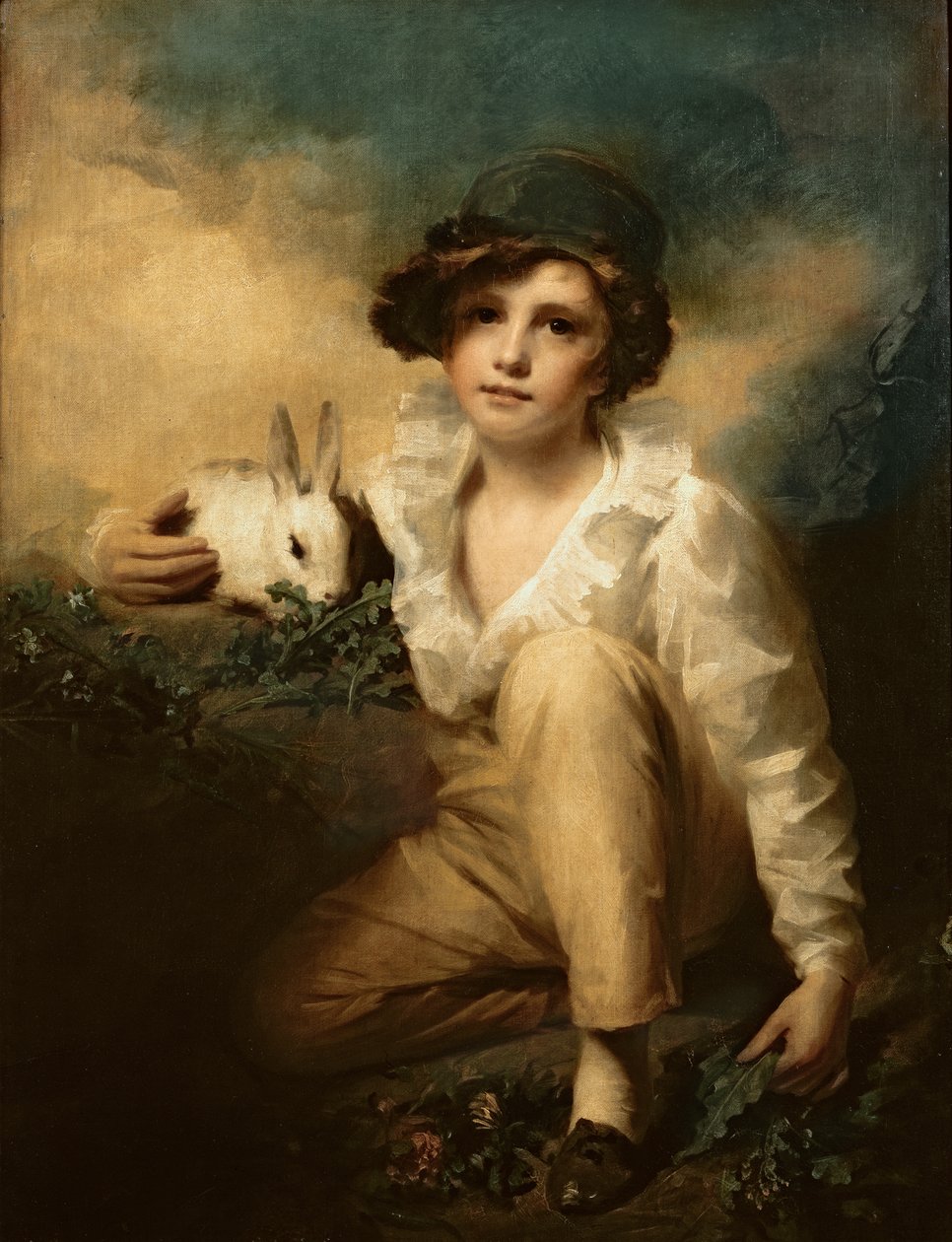 Pojke och kanin, ca 1814 av Henry Raeburn