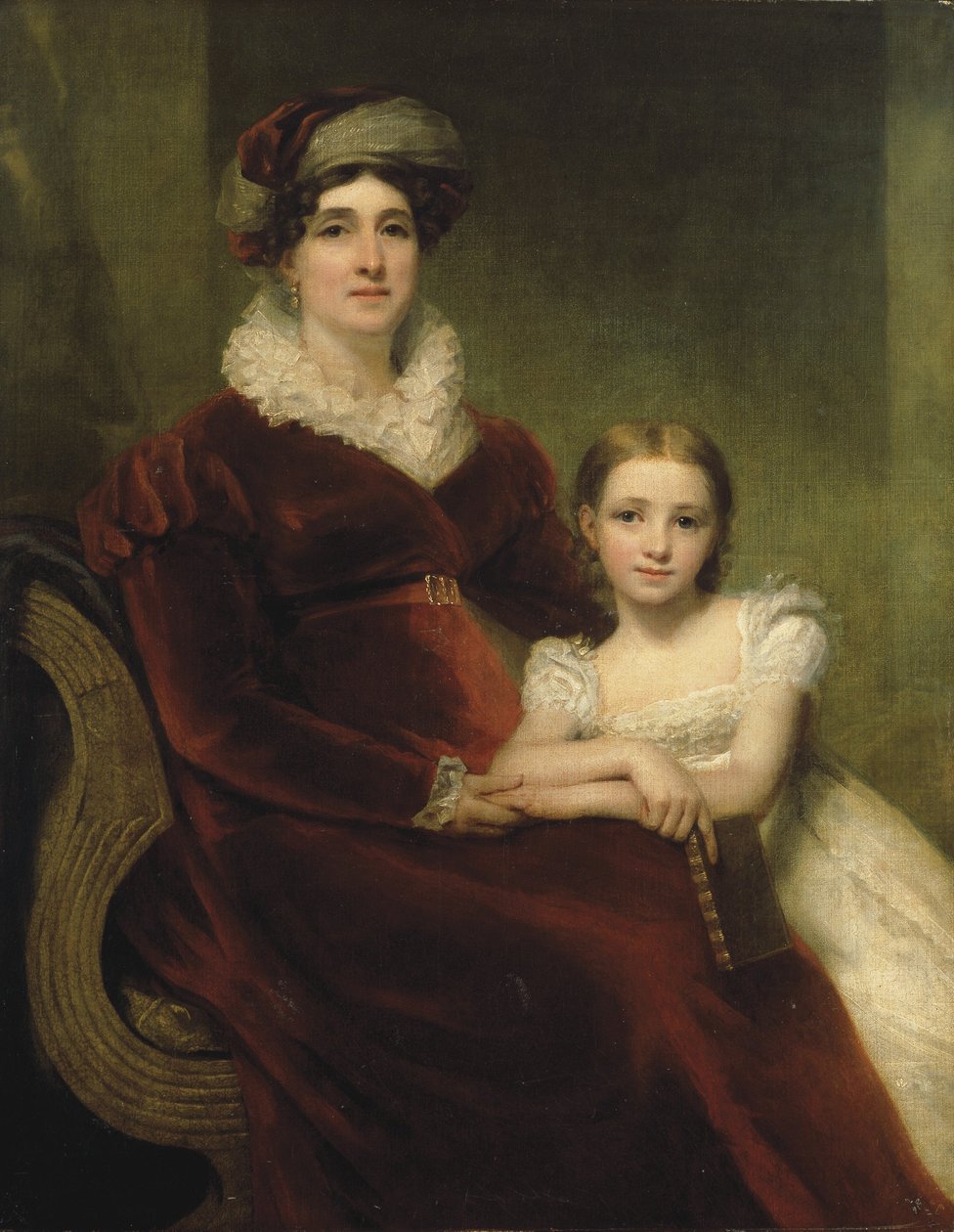 Dubbelporträtt av Mrs Alexander Allan med sitt barnbarn, Matilda av Henry Raeburn