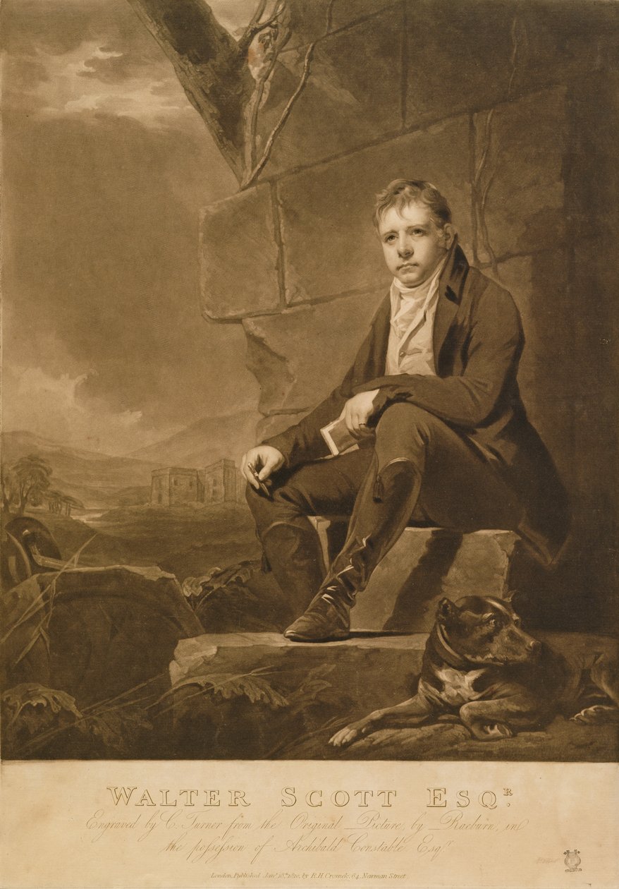 Sir Walter Scott, graverad av Charles Turner, 1810 av Henry Raeburn
