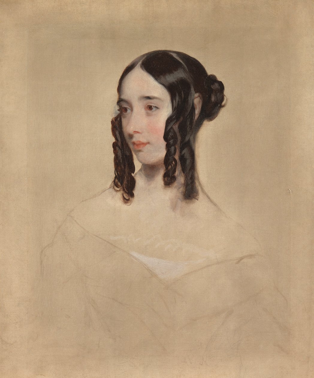 Studie av en ung kvinna, 1847 av Henry Room