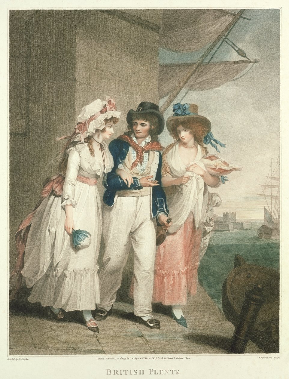 British Plenty, graverad och pub. av Charles Knight (1743-c.1826), 1794 (stippstick) (par 125541) av Henry Singleton