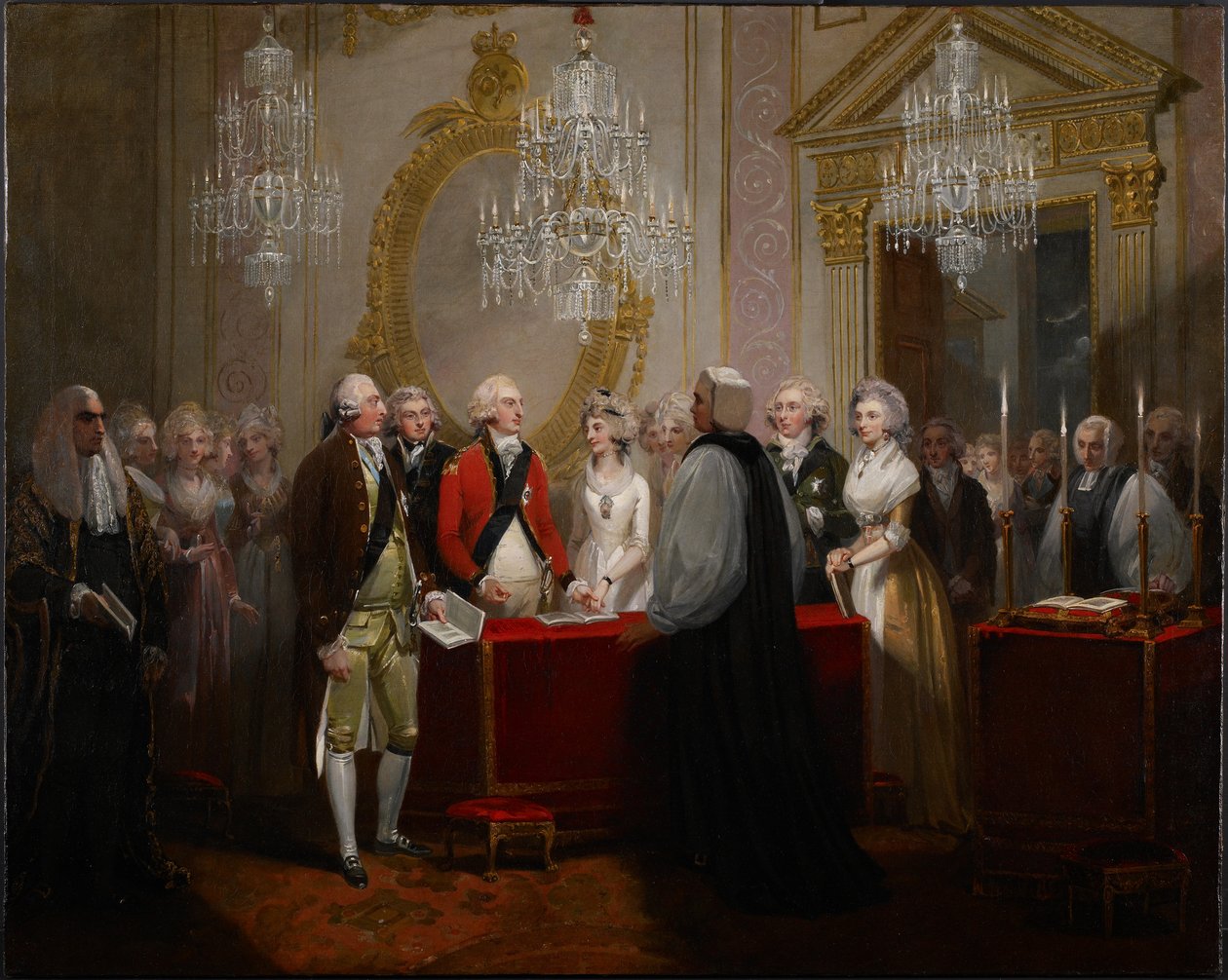 Hertigen och hertiginnans äktenskap av York, 1791 av Henry Singleton