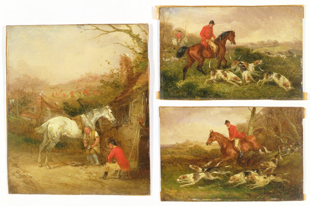 Shoeing, The Check and Gone Away, 1800-talet av Henry Thomas Alken