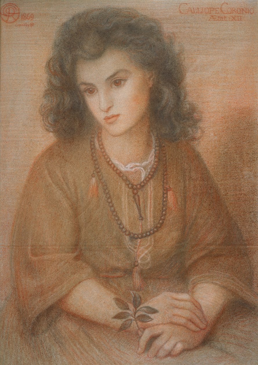 Calliope Coronio, efter Dante Gabriel Rossetti, 1869 (pastell på papper) av Henry Treffry Dunn