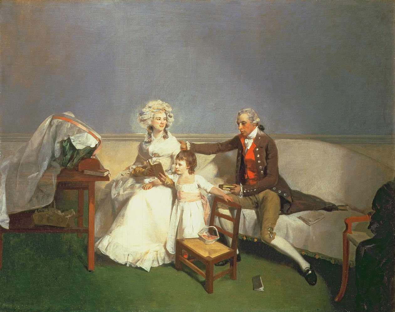Sir Robert och Lady Buxton och deras dotter Anne, c.1786 av Henry Walton