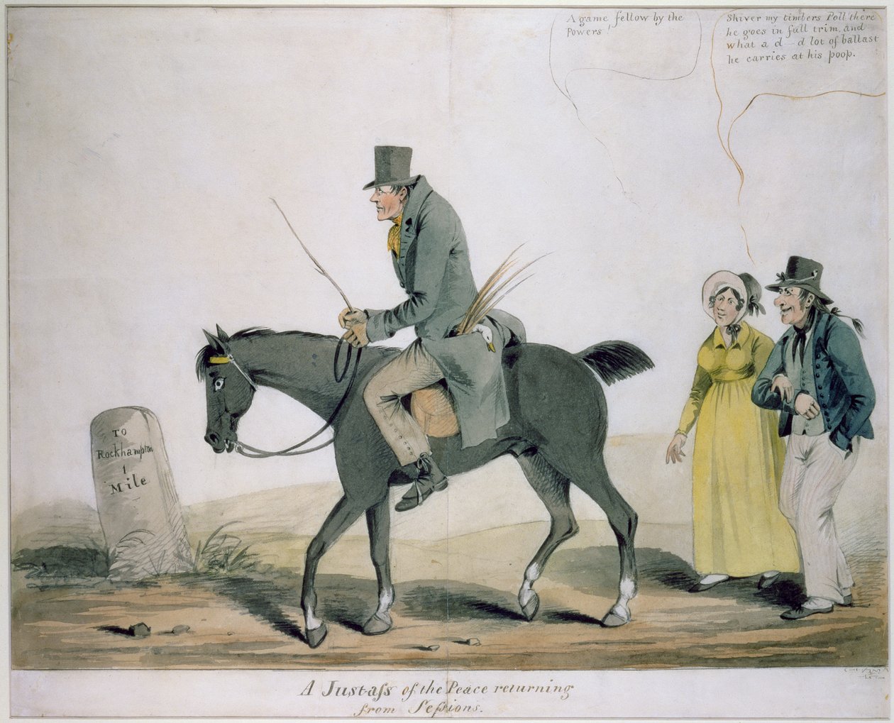 A Justass of the Peace som återvänder från sessioner av Henry William Bunbury