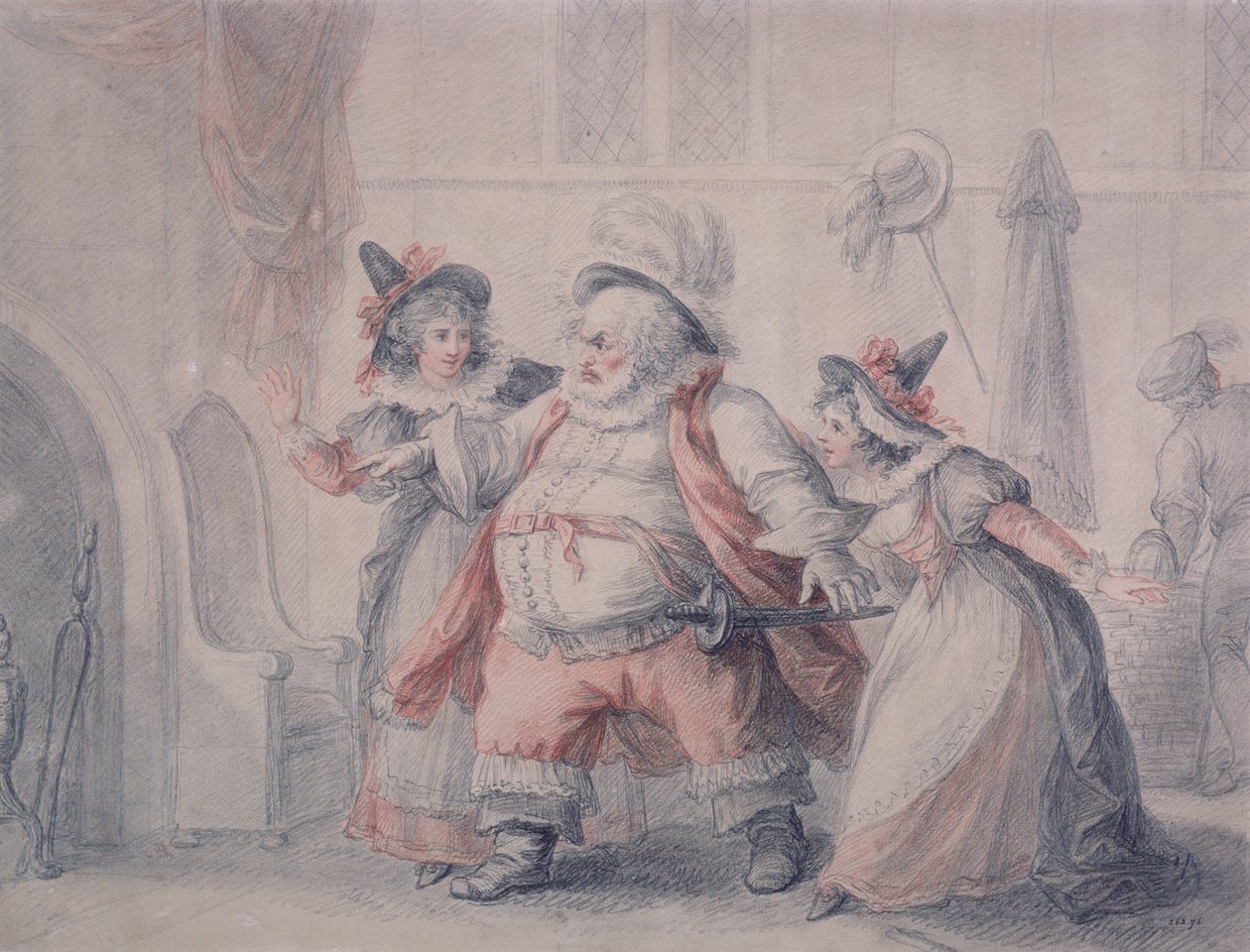 Falstaffs flykt av Henry William Bunbury