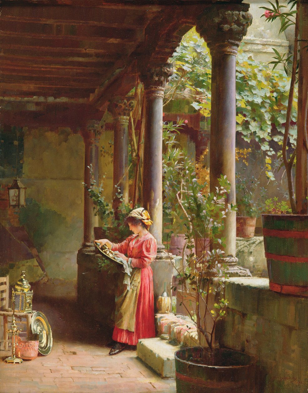 En innergård i Venedig, 1896 av Henry Woods