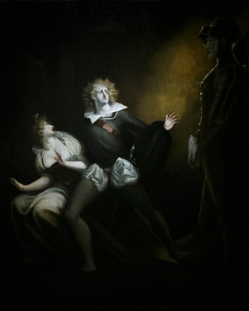 Gertrud, Hamlet och Faderns spöke av Henry (1741 1825) (after) Fuseli