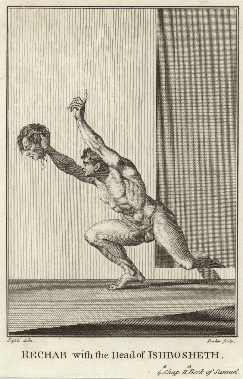 Rechab med Ish-bosheths huvud (gravyr) av Henry (1741-1825) (after) Fuseli