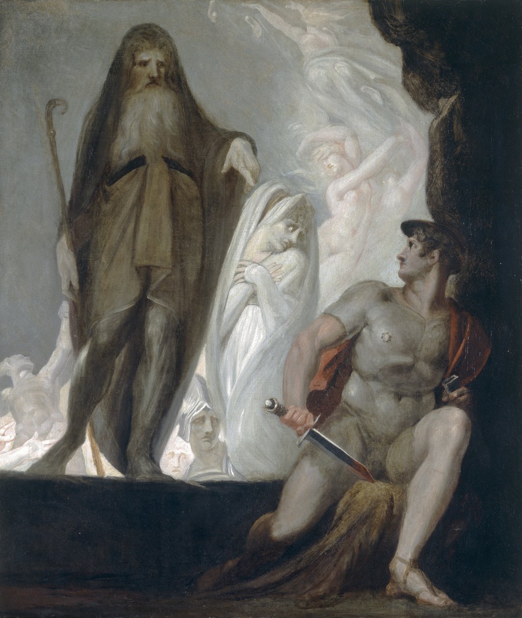 Teiresias förutspår framtiden för Odysseus (olja på duk) av Henry (1741 1825) Fuseli