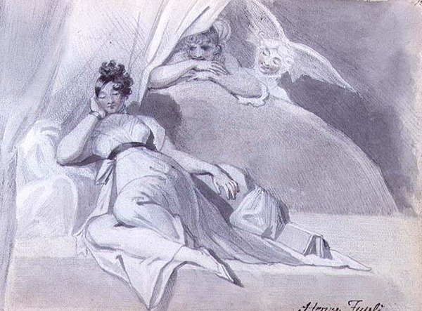 Titanias dröm, ca 1809-13 (penna och tvätt) av Johann Heinrich Füssli