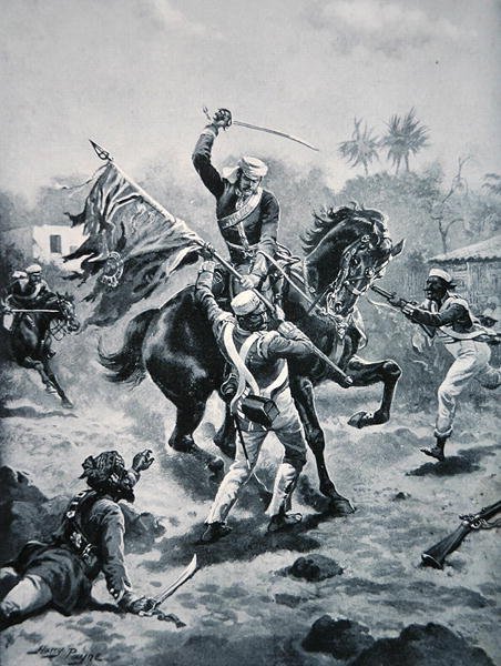 Lt Roberts vann sitt V.C., 2 januari 1858, illustration från 