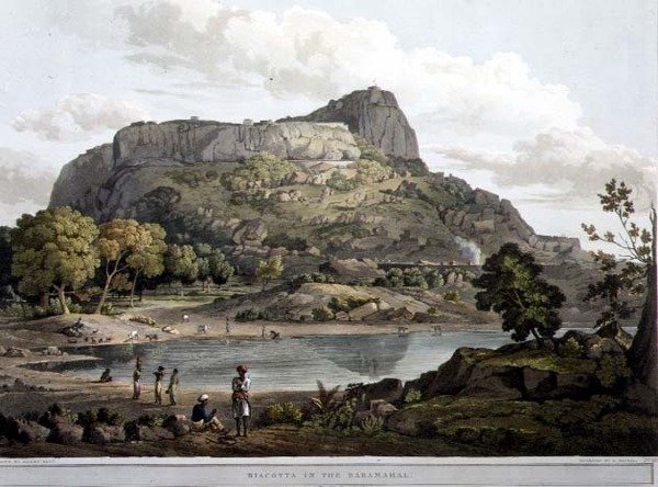 Riacotta i Baramahal, plåt XII, graverad av Daniel Havell (1785-1826) 1809 (gravyr) av Henry (after) Salt