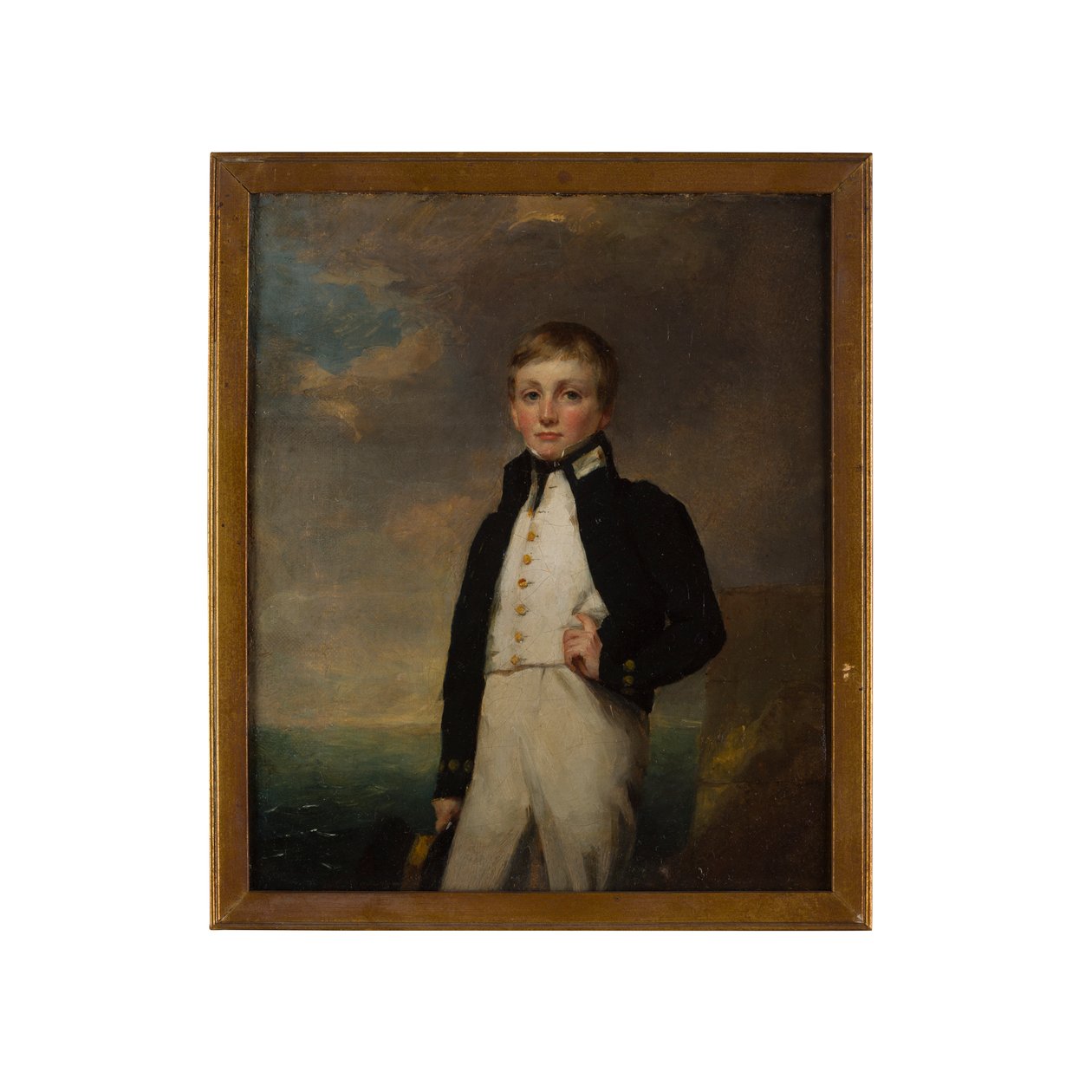 The Rolland Brothers: Robert in Naval Uniform (olja på duk) av Henry (circle of) Raeburn