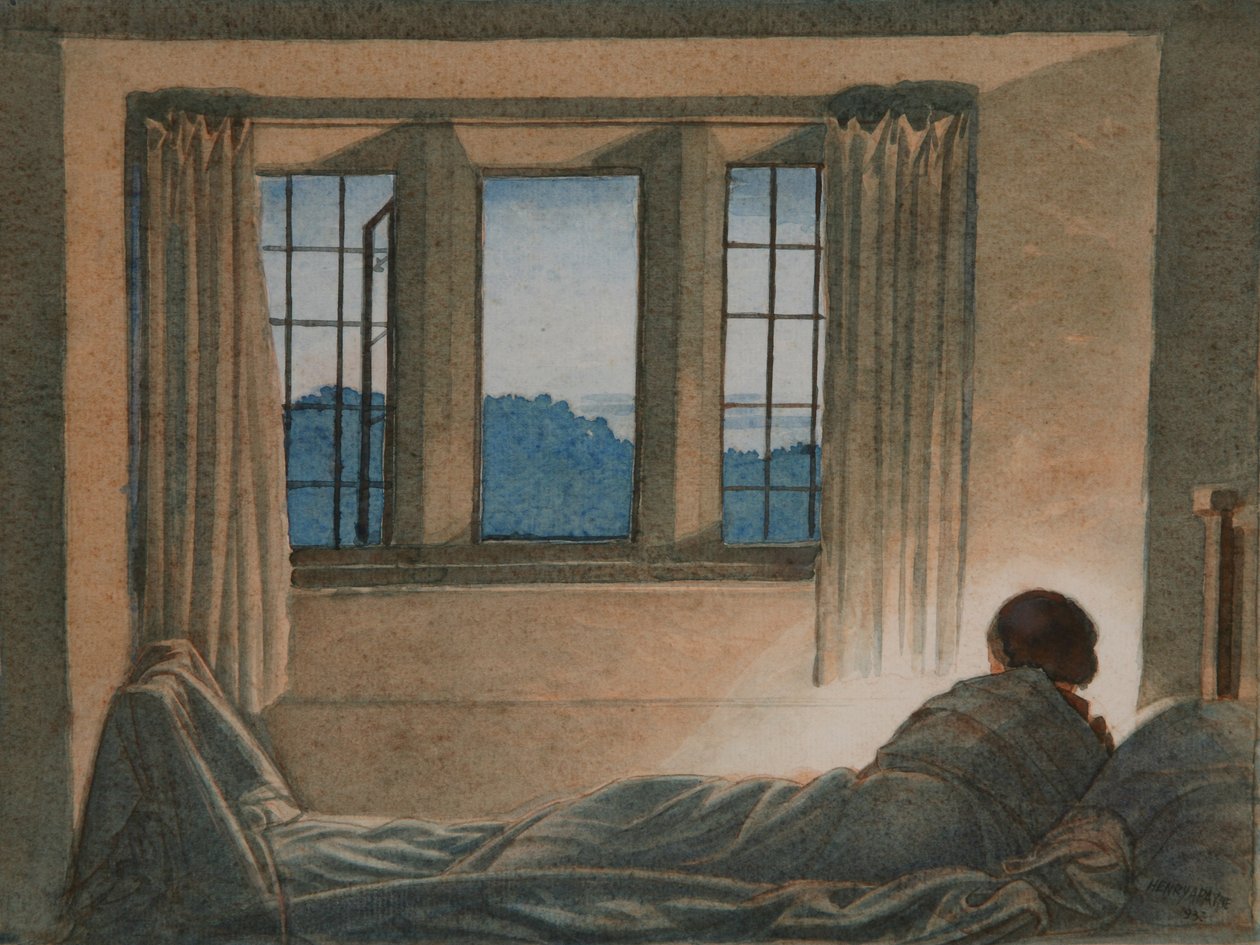 The Reader, 1933 (wc på papper) av Henry A. 1868 1940 Payne