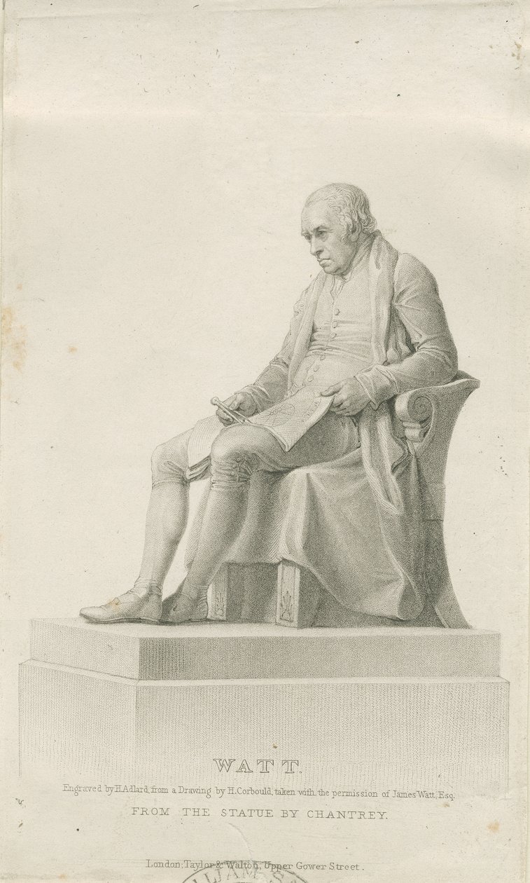 Handsworth - Monument of James Watt: stipple gravyr och [?1800-talet] (tryck) av Henry Adlard
