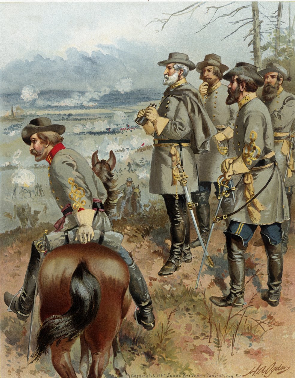 General Robert. E. Lee i Fredericksburg, 13 december 1862, pub. 1900. av Henry Alexander Ogden
