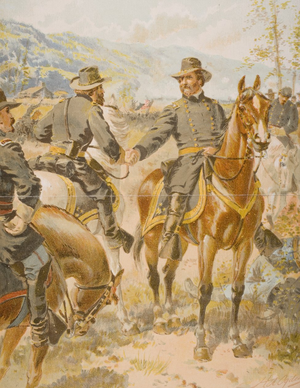 General George Henry Thomas (1816-70) i slaget vid Chickamauga, 20 september 1863. av Henry Alexander Ogden