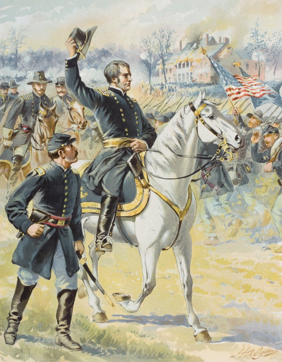 Generalmajor Hooker vid slaget vid Chancellorsville, Virginia, 3 maj 1863 av Henry Alexander Ogden