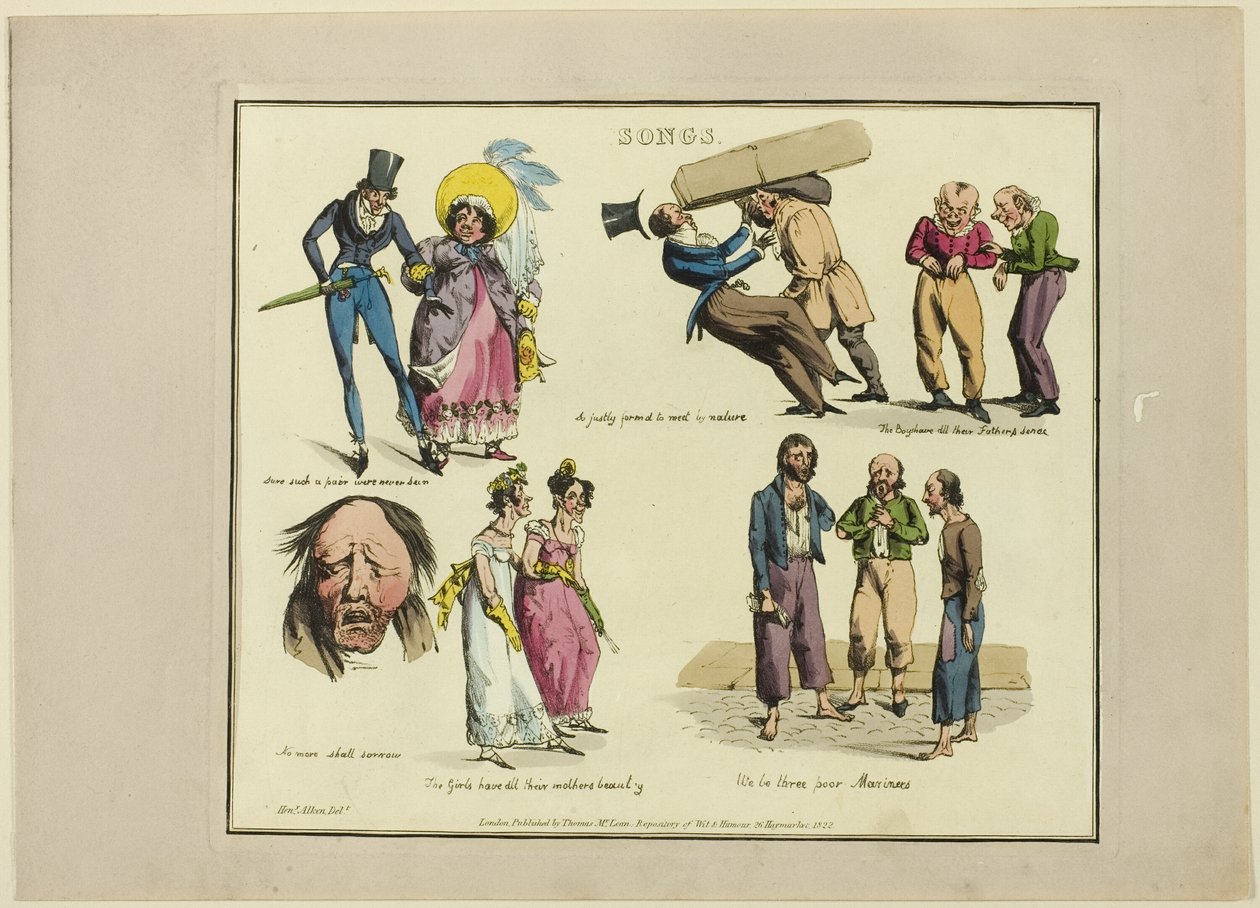 Platta från illustrationer till populära sånger av Henry Alken