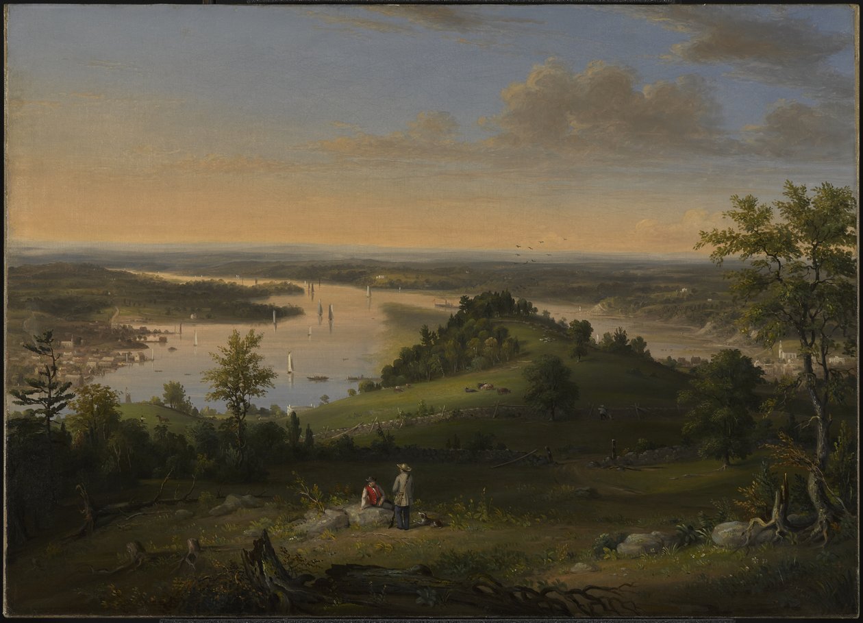 Scen vid Hudsonfloden, 1849 av Henry Ary