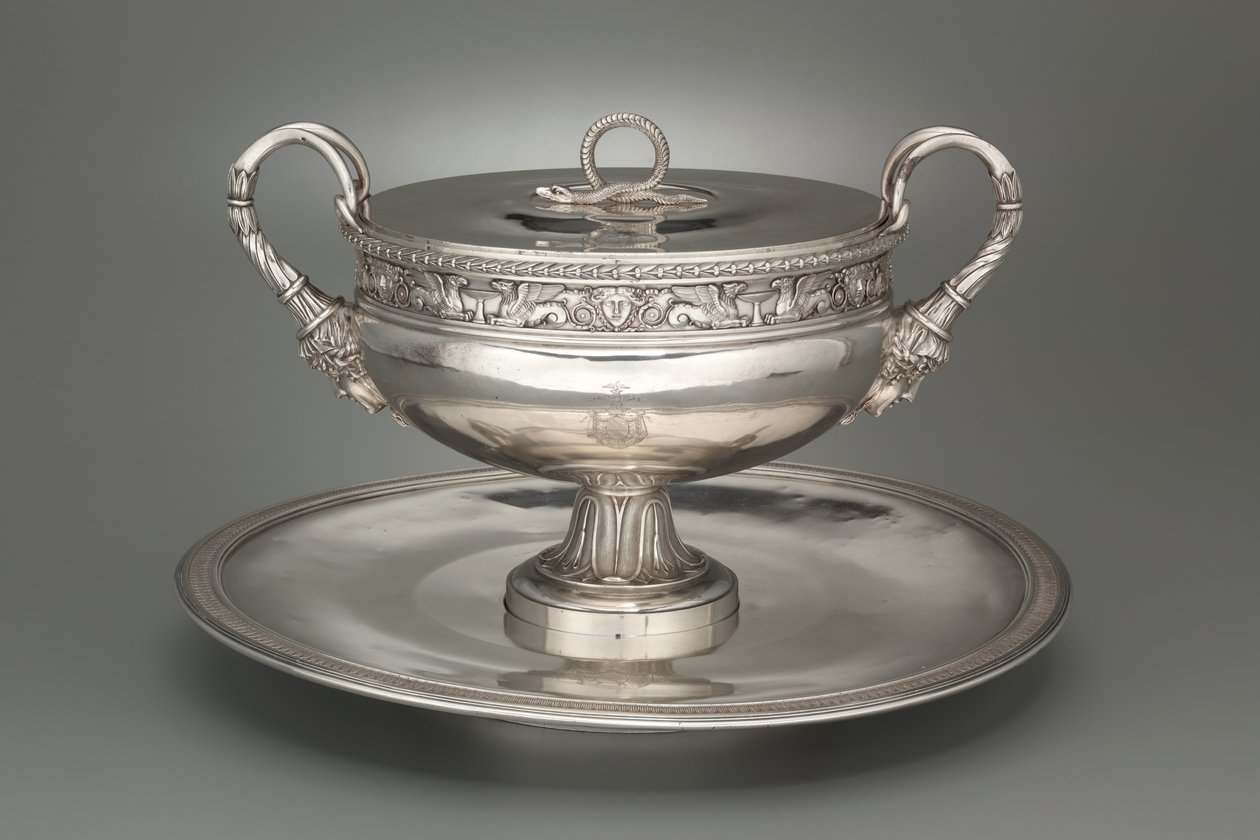Täckt Terrin med bricka, 1798-1809 av Henry Auguste