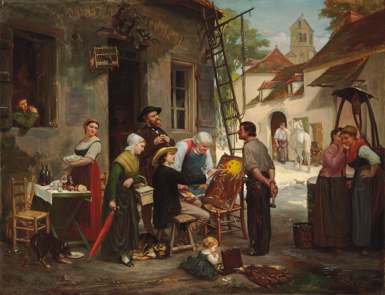Ett nytt tecken för det gamla värdshuset, 1870 av Henry Bacon