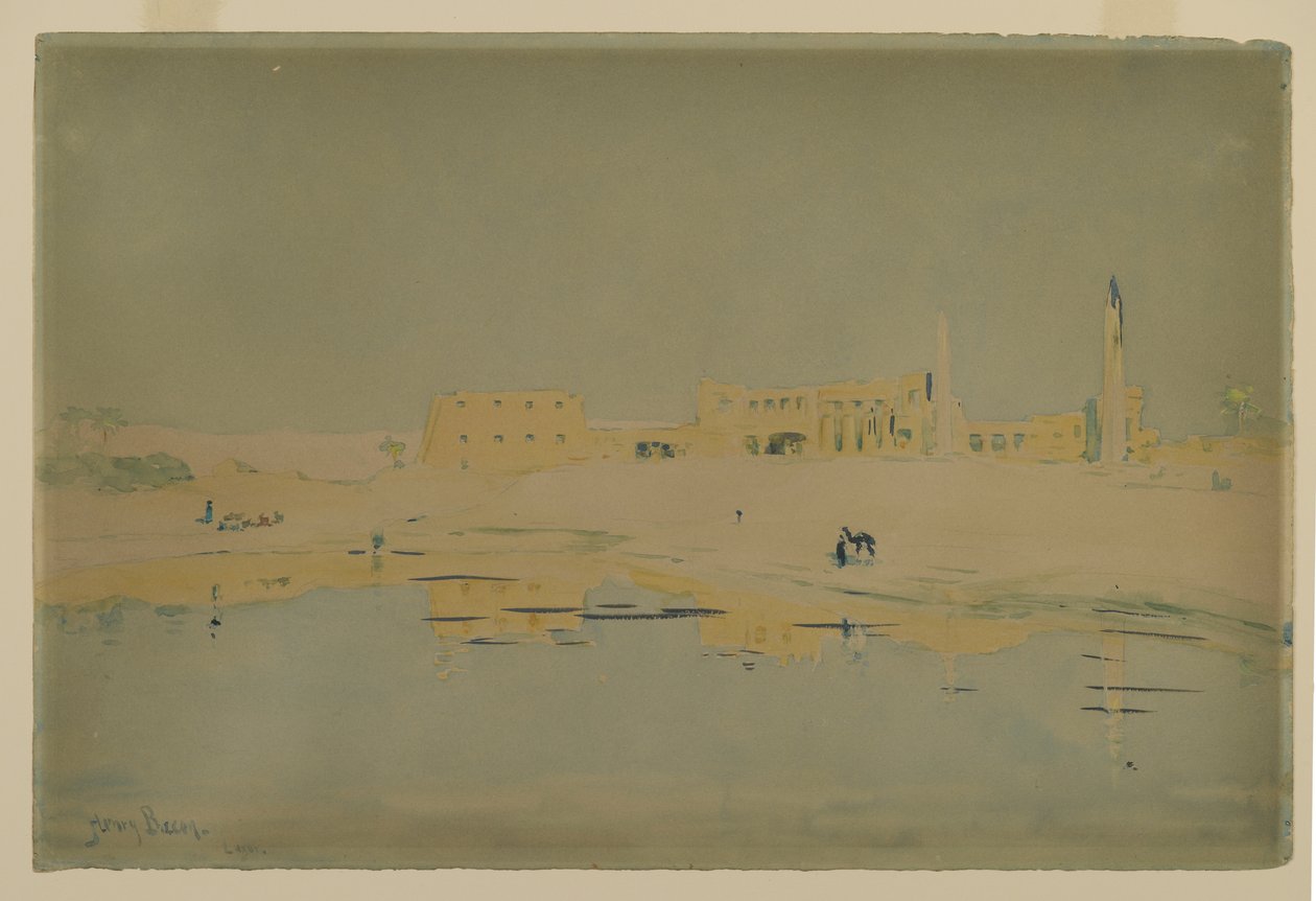 Ruinerna av Luxor (wc på papper) av Henry Bacon
