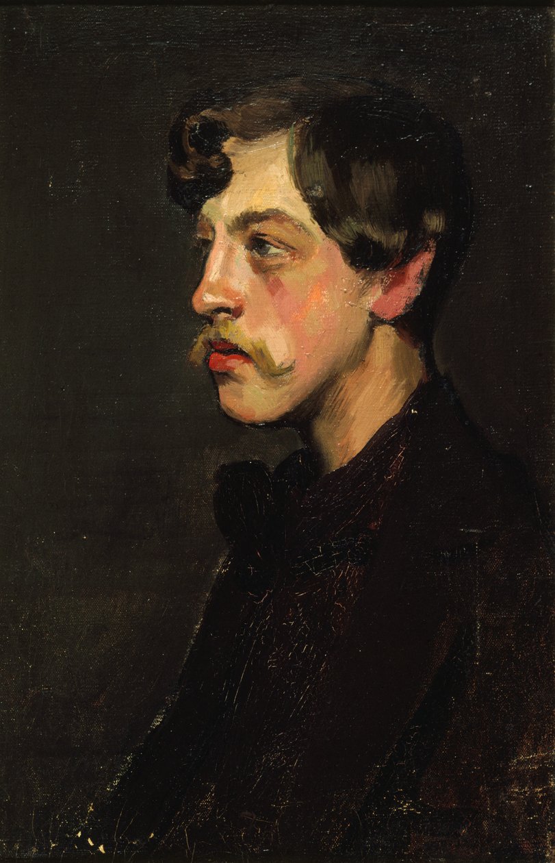 Porträtt av poeten Camille Mauclair 1872-1945, ca. 1895. av Henry Bataille