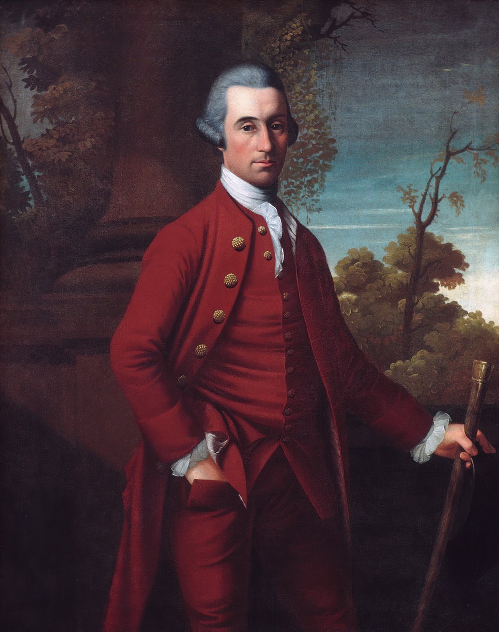 Porträtt av en gentleman, ca. 1770-72. av Henry Benbridge