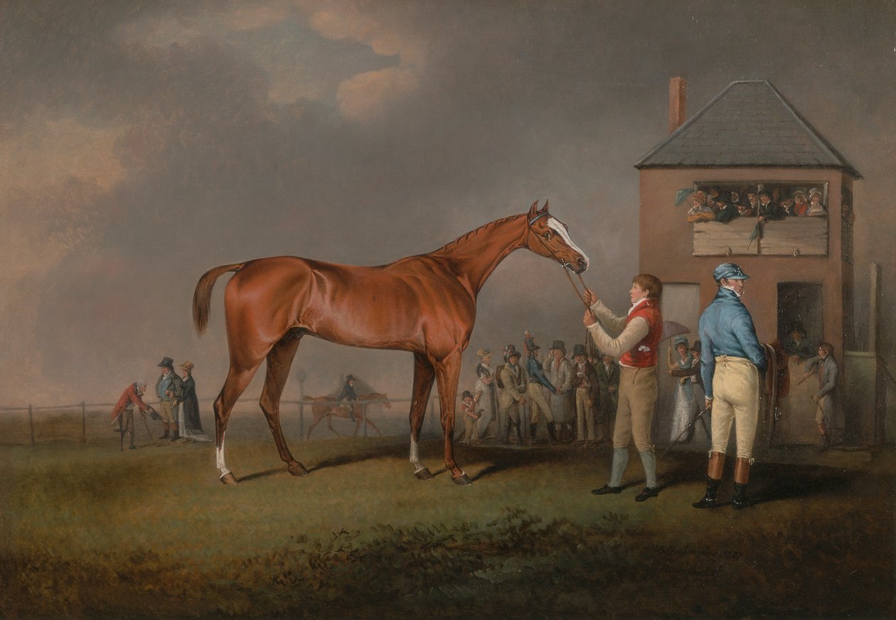 Quiz, efter hans sista lopp på Newmarket av Henry Bernard Chalon