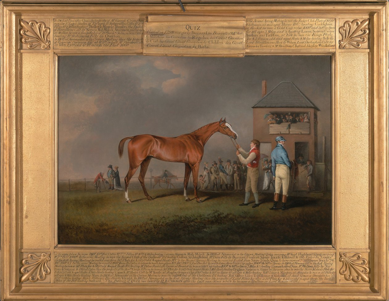 Quiz, efter sitt sista lopp på Newmarket av Henry Bernard Chalon