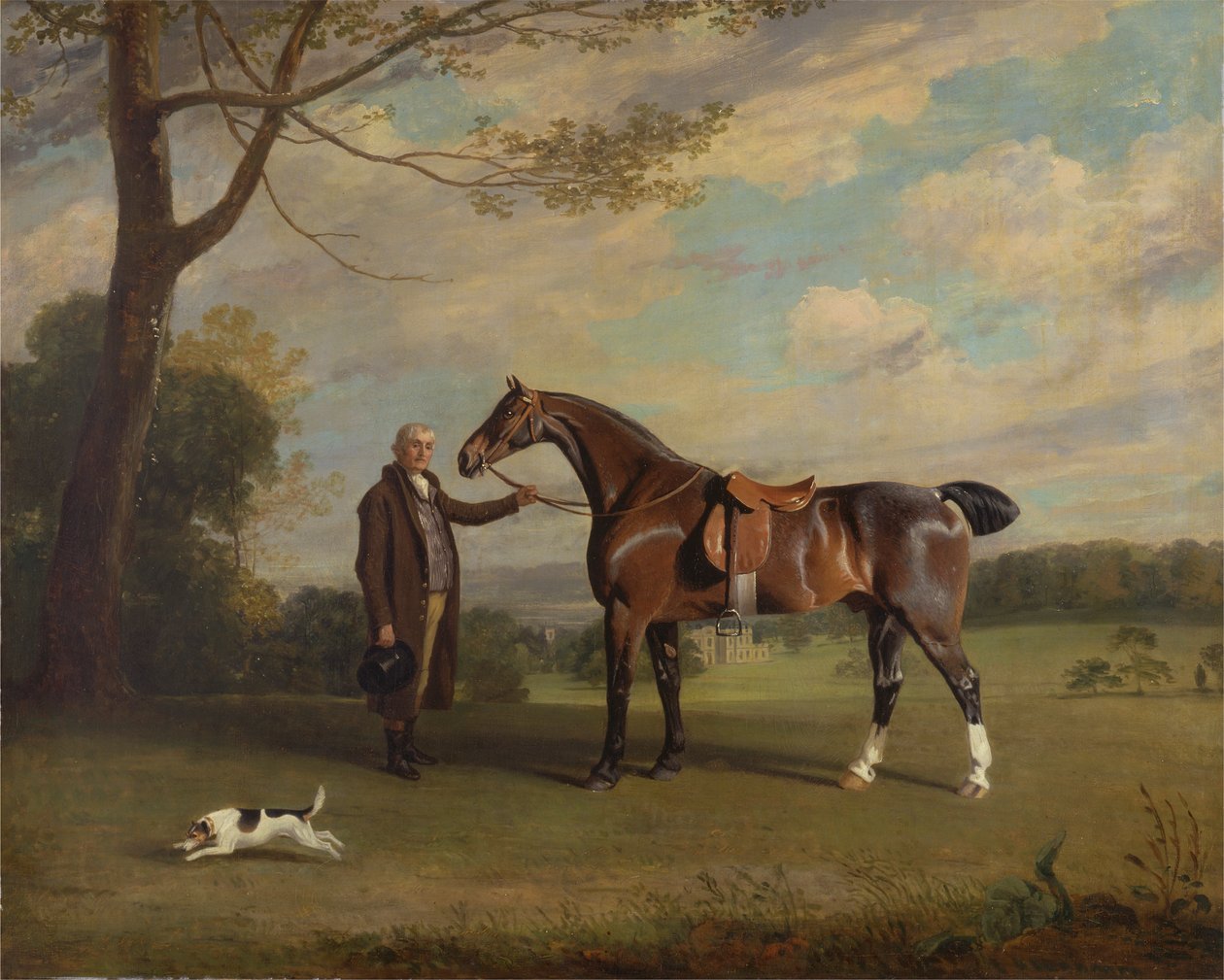 Jarlen av Shrewsburys brudgum håller en jägare av Henry Bernard Chalon