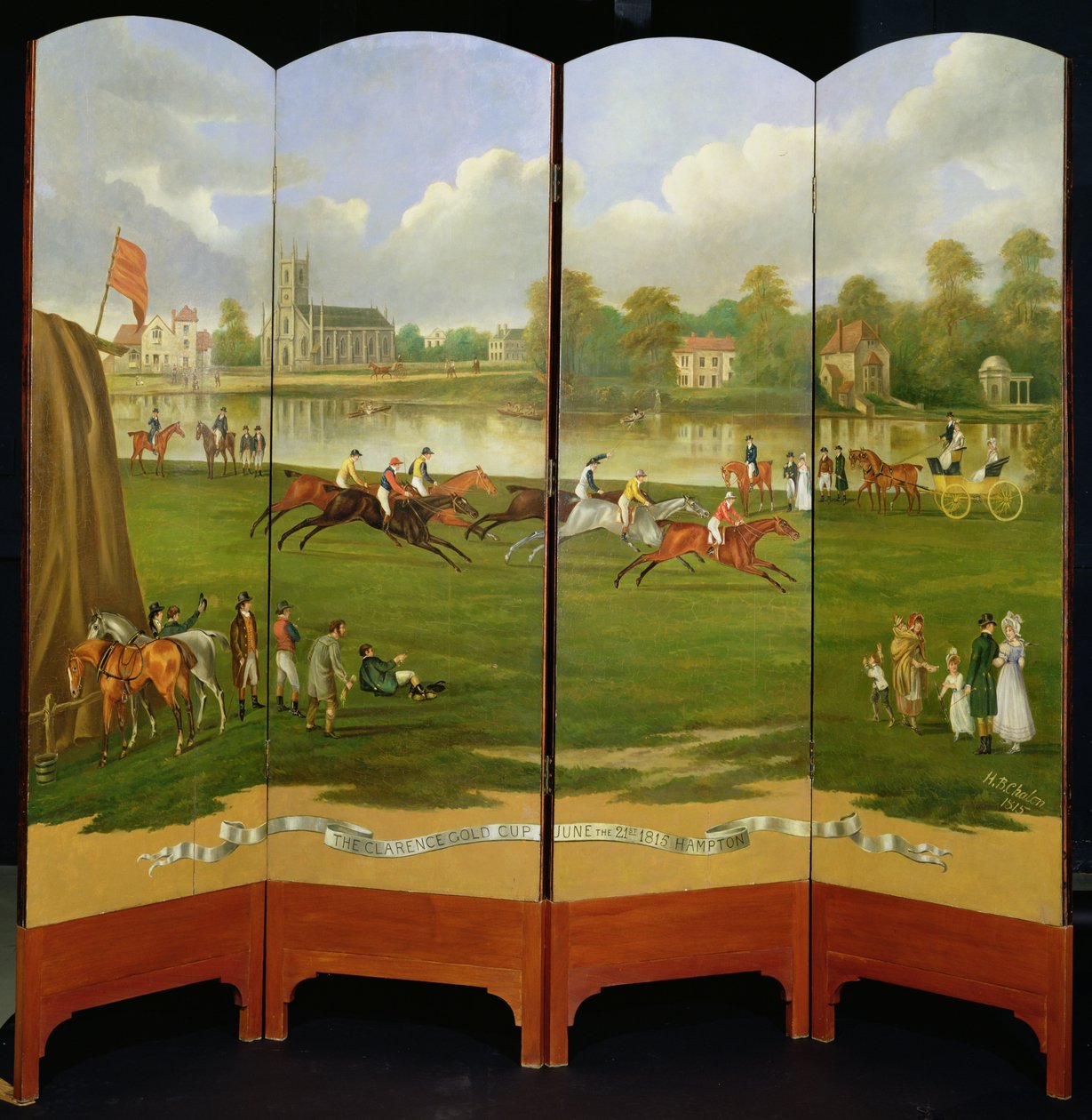 Starten på kapløbet om Clarence Gold Cup i Hampton, onsdag den 21. juni, 1815 swed av Henry Bernard Chalon
