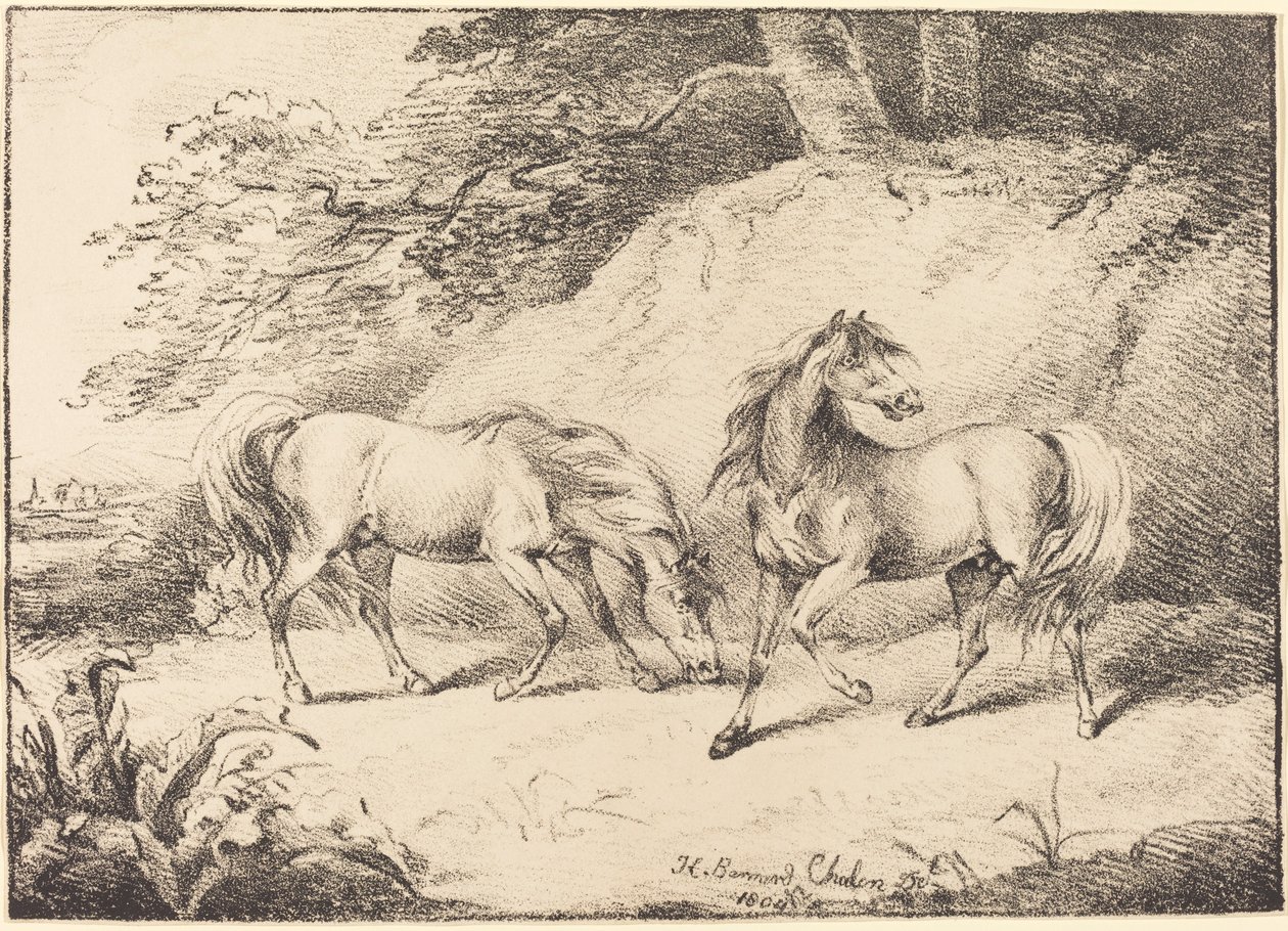 Vilda hästar av Henry Bernard Chalon