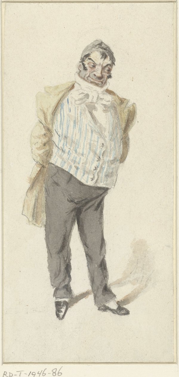 Karikatyr av en stående gentleman av Henry Bonaventure Monnier