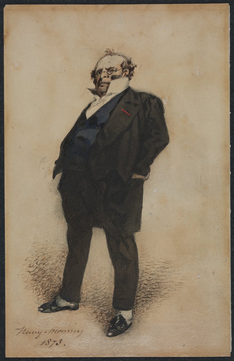 Självporträtt i rollen som M. Prudhomme, 1873. av Henry Bonaventure Monnier