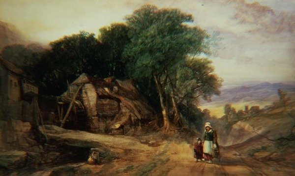 On the Borders of Dartmoor, c.1840 (akvarell på papper) av Henry Bright