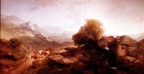 Walesiskt landskap av Henry Bright