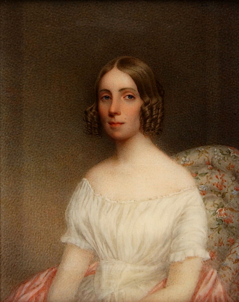 Porträtt av en dam, ca. 1850. av Henry Brintnell Bounethea